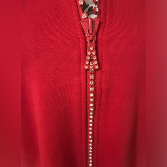 Crystal Zipper Cardigan with Collar & Pockets Plain (SW1003)
Isaac's Designs - Picture 5 of 8